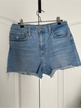 Levi's Light Blue Distressed Denim Cutoff Shorts